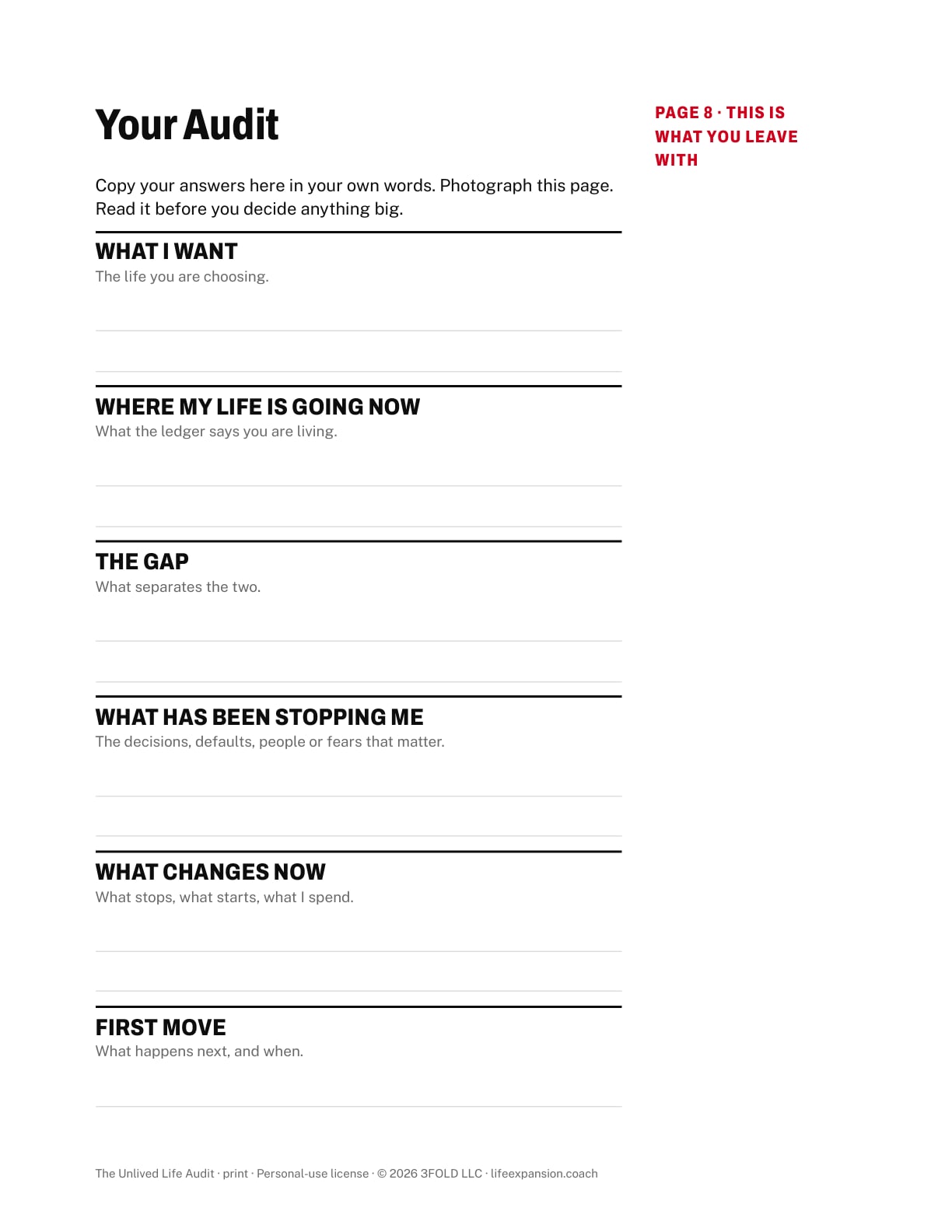 Page 8, your Audit